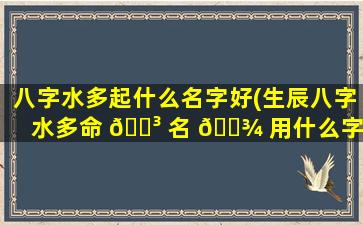 八字水多起什么名字好(生辰八字水多命 🌳 名 🌾 用什么字好)